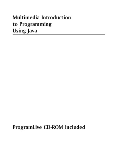 خرید و دانلود نسخه کامل کتاب Multimedia introduction to programming using Java