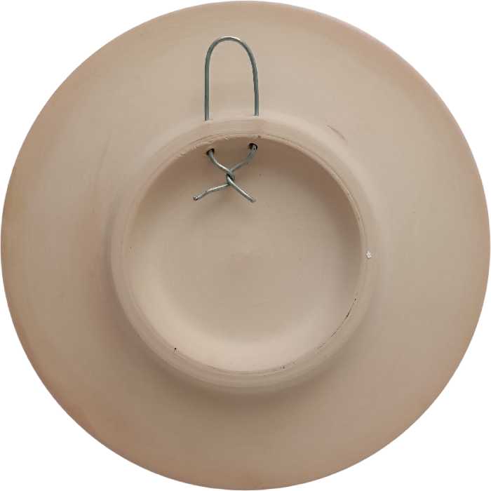 بشقاب دیوارکوب سفالی مدل پرنده خوشبختی کد 1