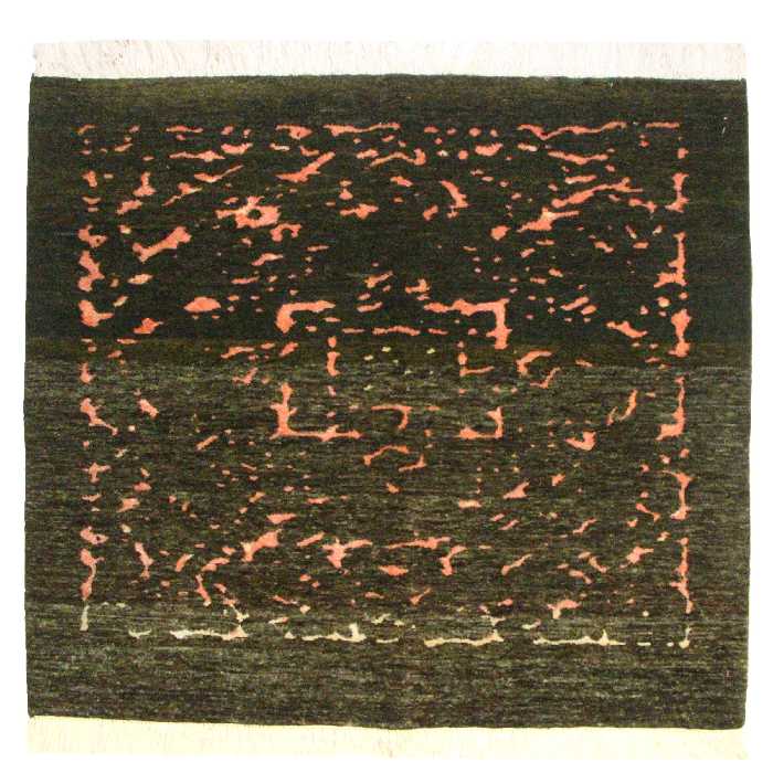 فرش دستبافت یک متری فرش چمن رخ مدل مدرن کد 261281