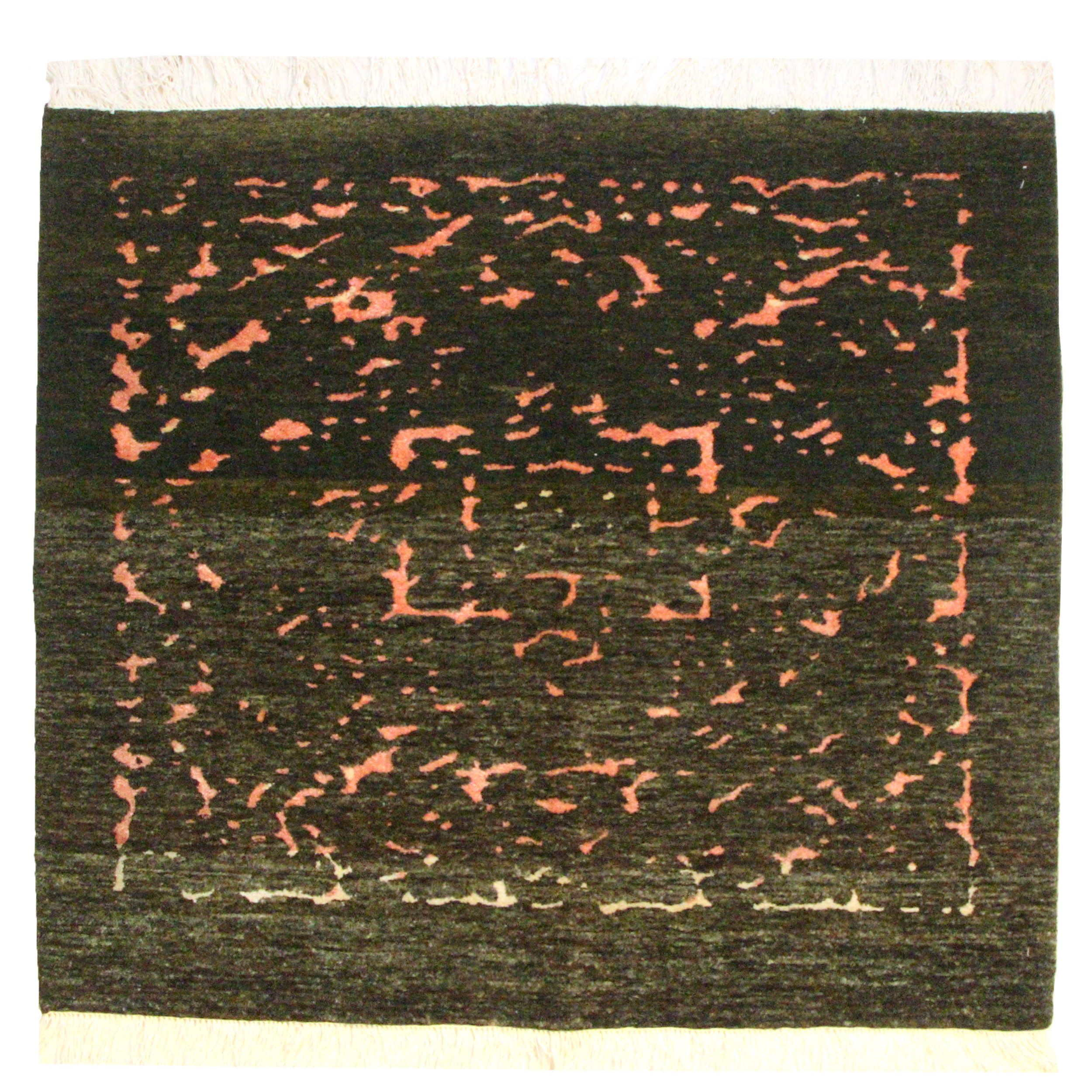 فرش دستبافت یک متری فرش چمن رخ مدل مدرن کد 261281