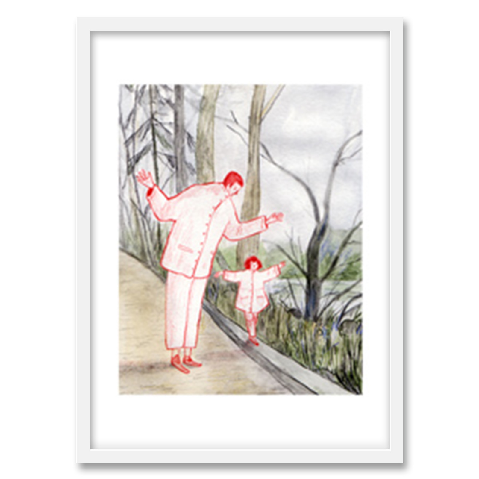 تابلو فورنیمو مدل فیگوراتیو مدرن پدر و کودک کد 0126W