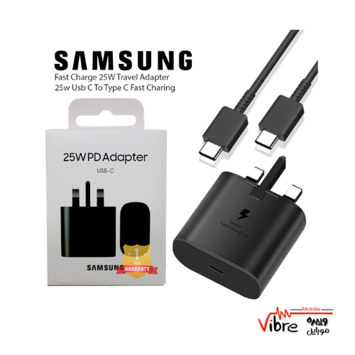 شارژر دیواری سامسونگ مدل 25WPDI -TA800 همراه کابل با گارانتی