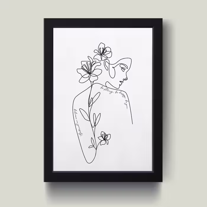 تابلو مدل مینیمال Girlish کدS1431-b | دنیای قاب