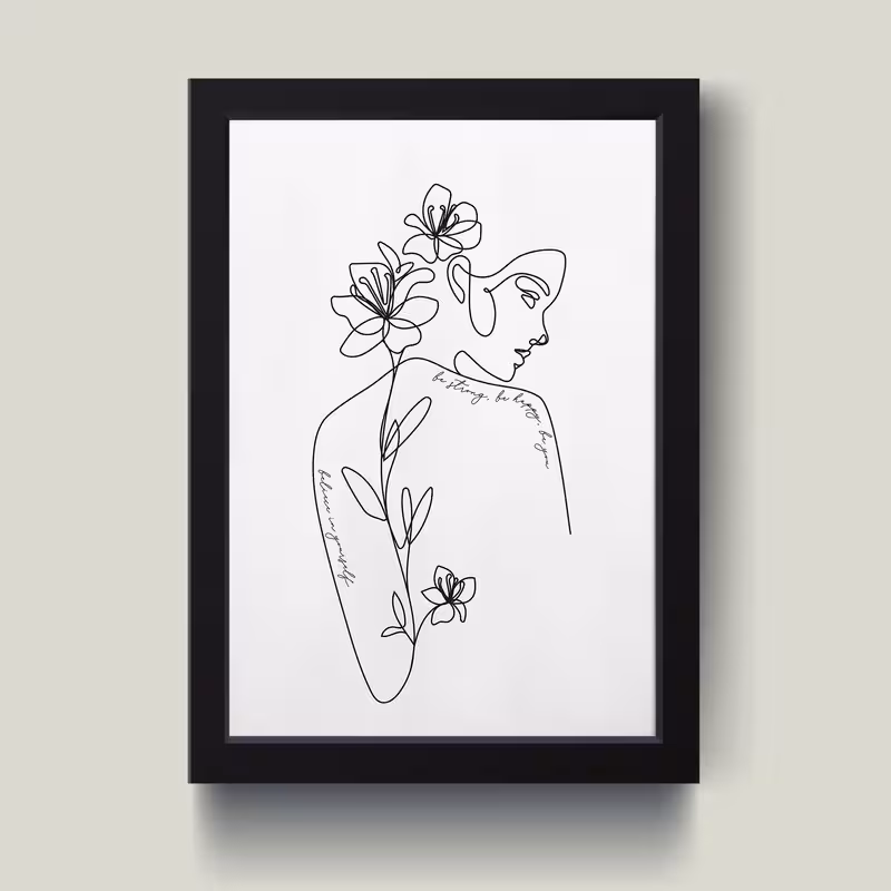 تابلو مدل مینیمال Girlish کدS1431-b | دنیای قاب