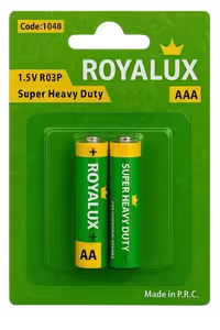 باتری نیم قلمی رویالوکس مدل Super Heavy Duty بسته دو عددی