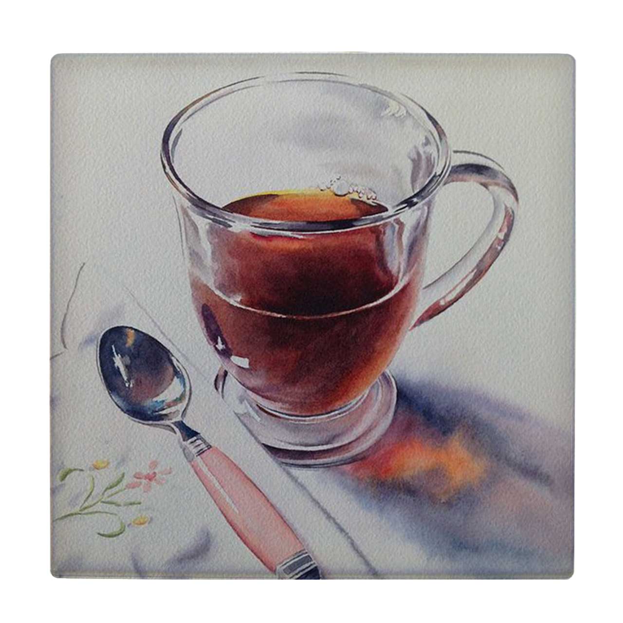 زیر لیوانی طرح نقاشی لیوان و قاشق کد 4074949_2836