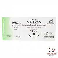 نخ بخیه نایلون 2/0 کات 26 سوچرز