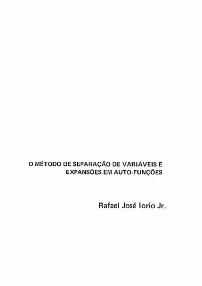 خرید و دانلود نسخه کامل کتاب O Método de Separação de Variáveis e Expansão em Auto-Funções