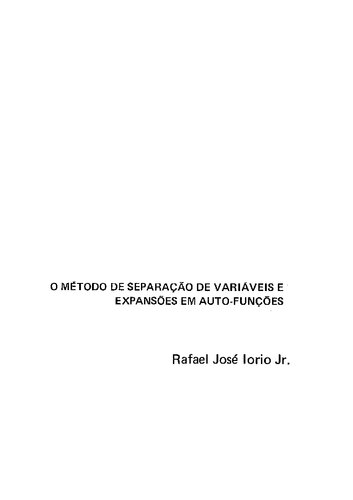 خرید و دانلود نسخه کامل کتاب O Método de Separação de Variáveis e Expansão em Auto-Funções