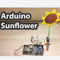 کیت اموزشی گل افتابگردان با اردوینو و سرور موتور ویژه برق کنترل