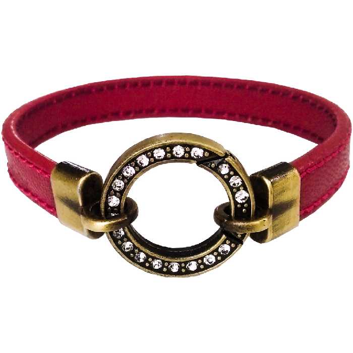 دستبند چرم وارک مدل کاملیا کد rb179