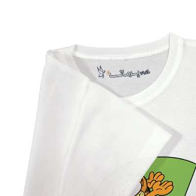 تی شرت آستین کوتاه بچگانه پرمانه طرح گارفیلد کد pmt.7623