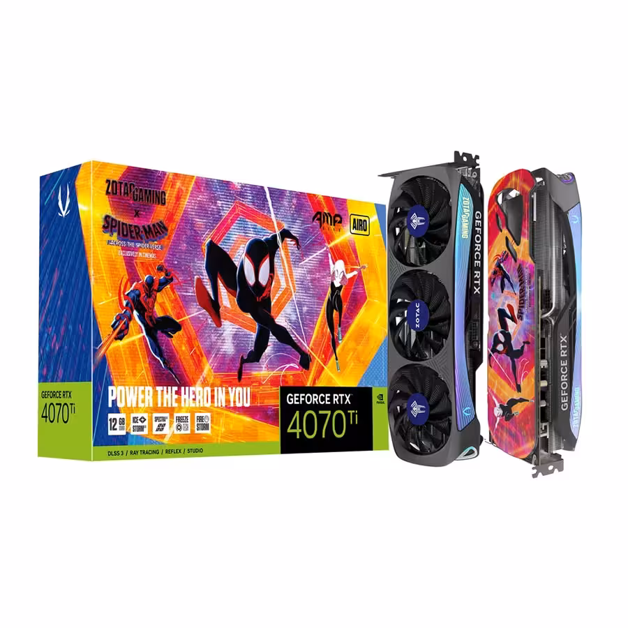 کارت گرافیک زوتاک GeForce RTX 4070 Ti AMP AIRO SPIDER-MAN