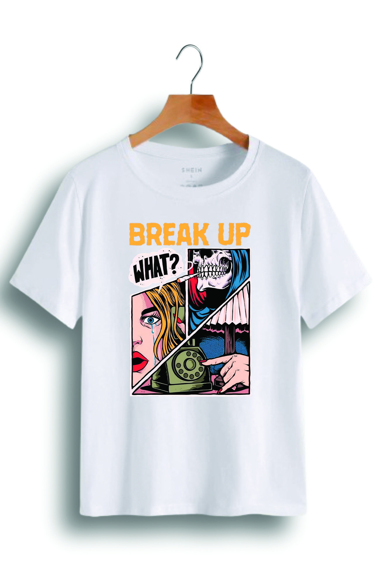 تیشرت پنبه طرح break up کد 3065