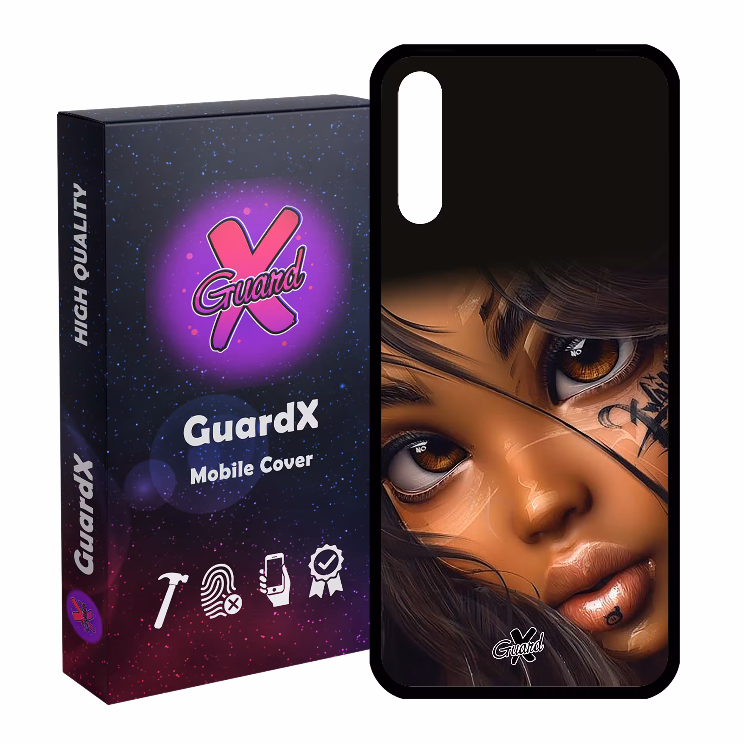 کاور گارد ایکس طرح دختر مدل Glass10365 مناسب برای گوشی موبایل سامسونگ Galaxy A30s / A50 / A50s