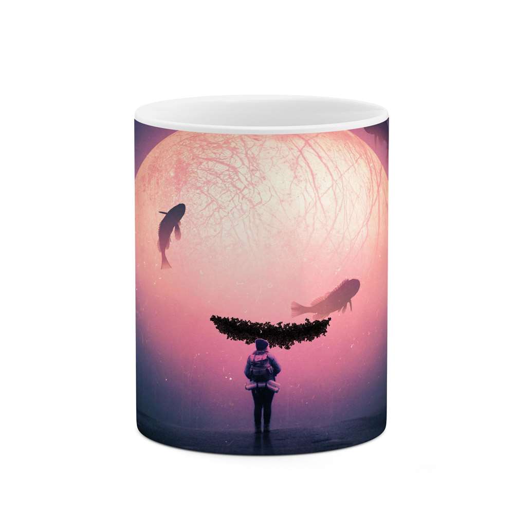 ماگ طرح مرد تنها  مدل mgp13678