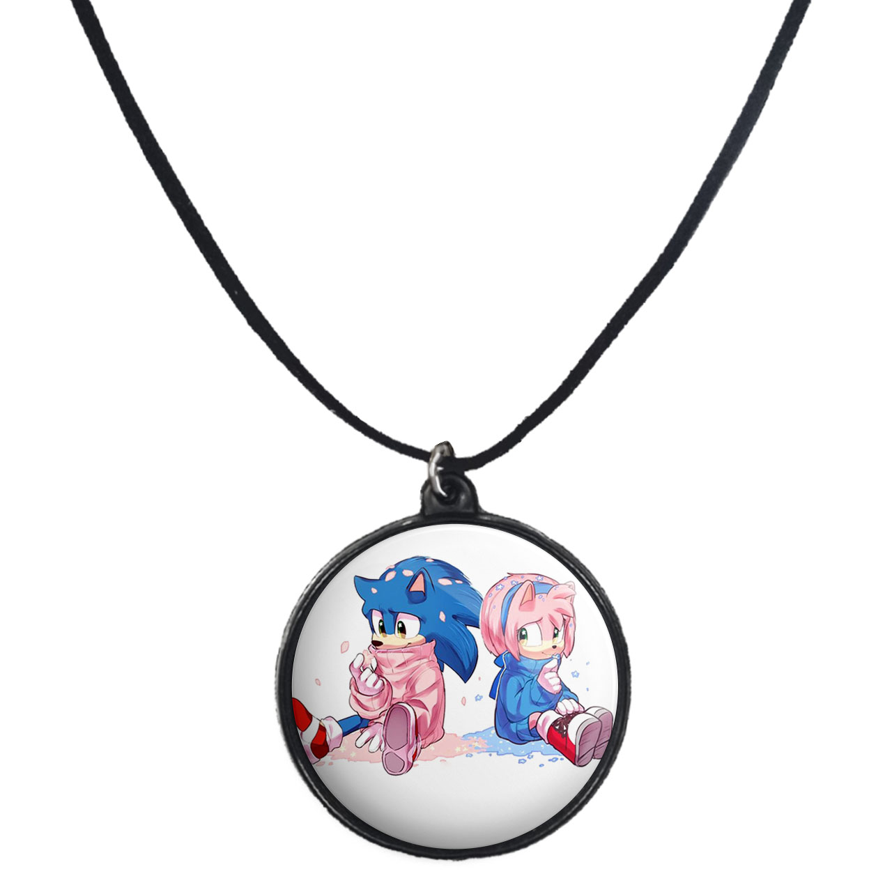 گردنبند پرمانه طرح سونیک کد pmb.14937 مدل دو طرفه