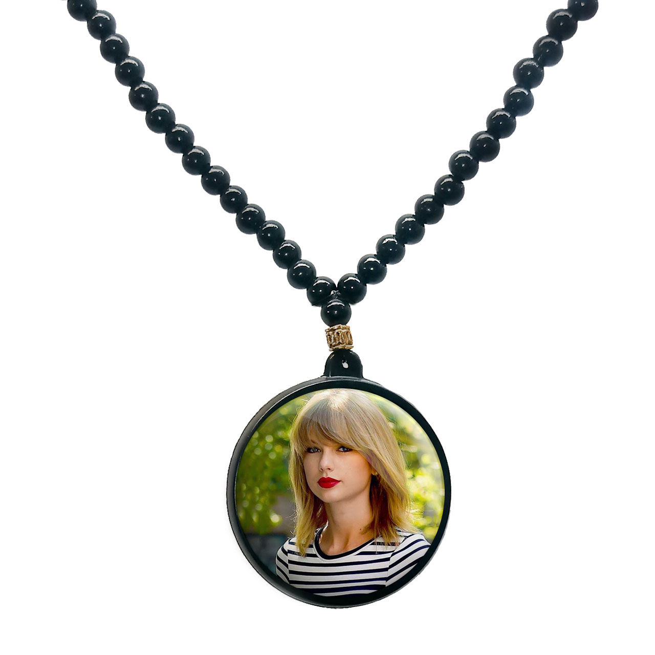 گردنبند پرمانه طرح تیلور سویفت کد pmd.2877 مدل دو طرفه