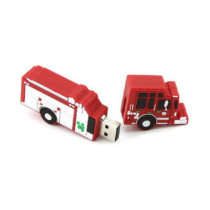 فلش مموری طرح ماشین آتش نشانی مدل UL-Firetruck ظرفیت 128 گیگابایت