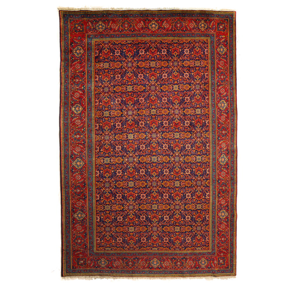 فرش قدیمی دستباف شش و نیم متری طرح واگیره کد 4103306