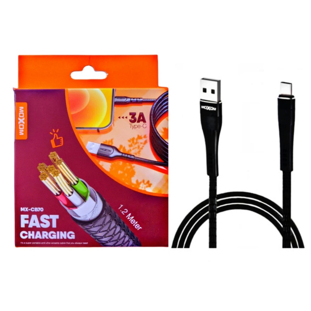 کابل تبدیل USB به USB-C موکسوم مدل MX-CB70 طول 1 متر