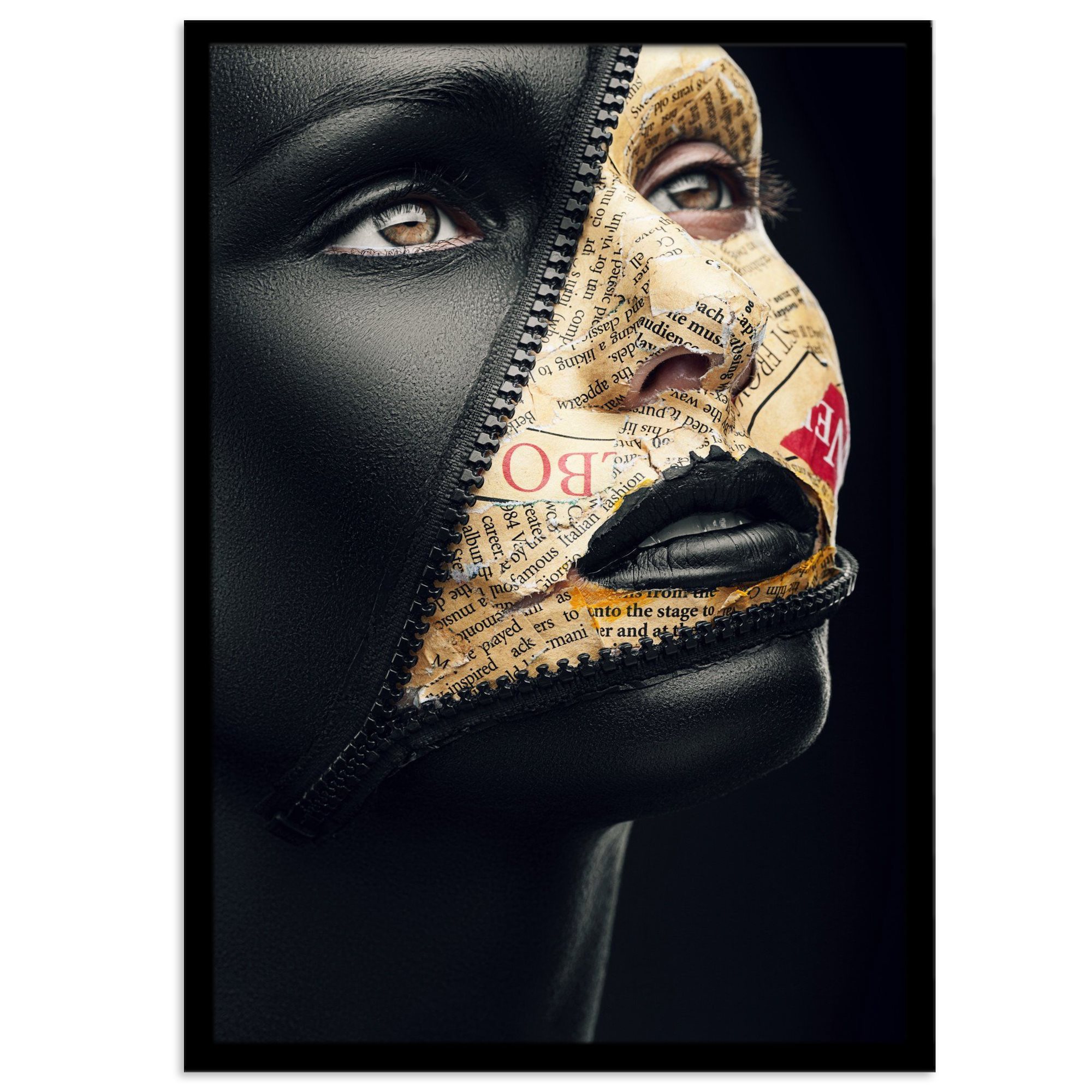 تابلو بکلیت طرح چهره زن هنری مدل B-s2304