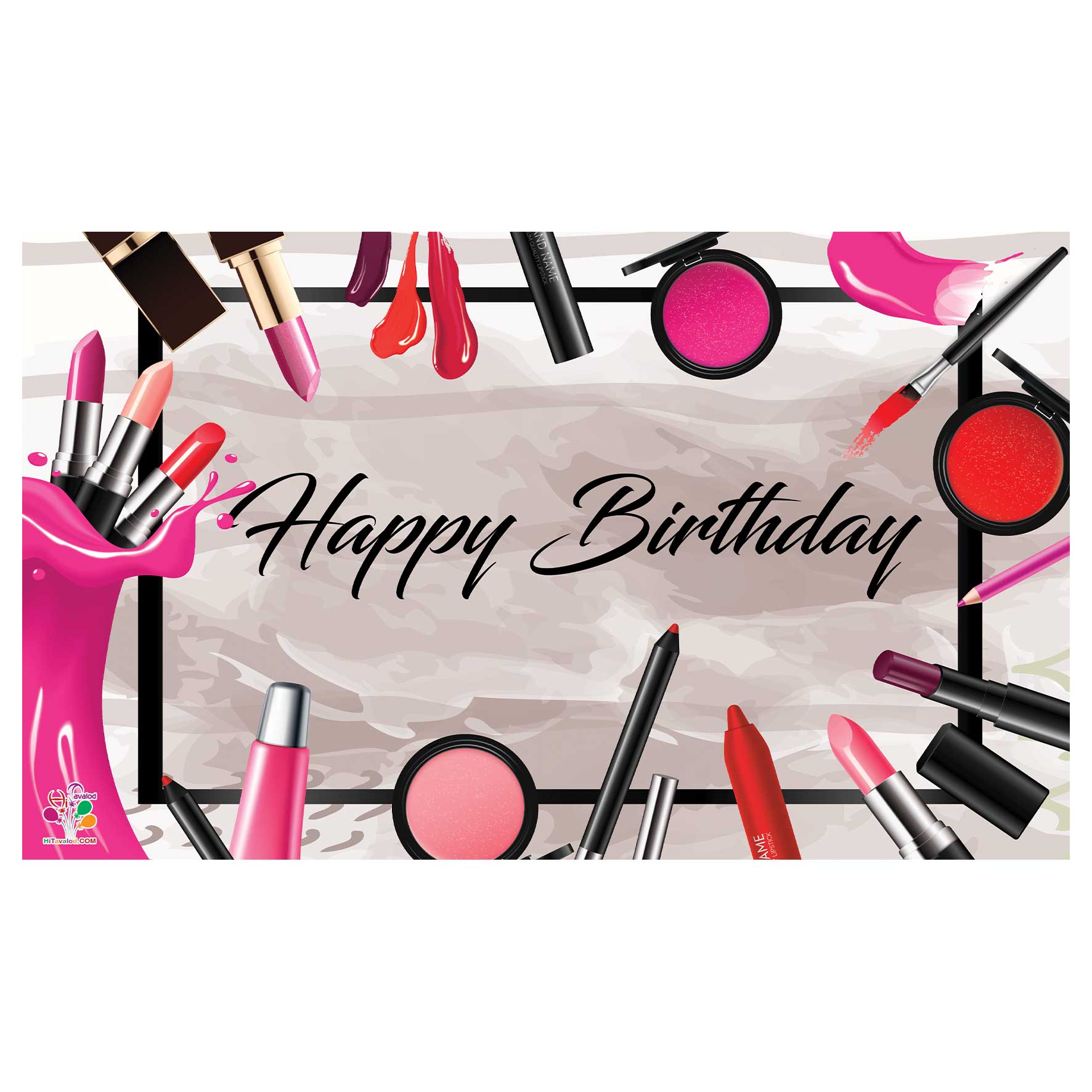  بنر تولد طرح میکاپ کد 044