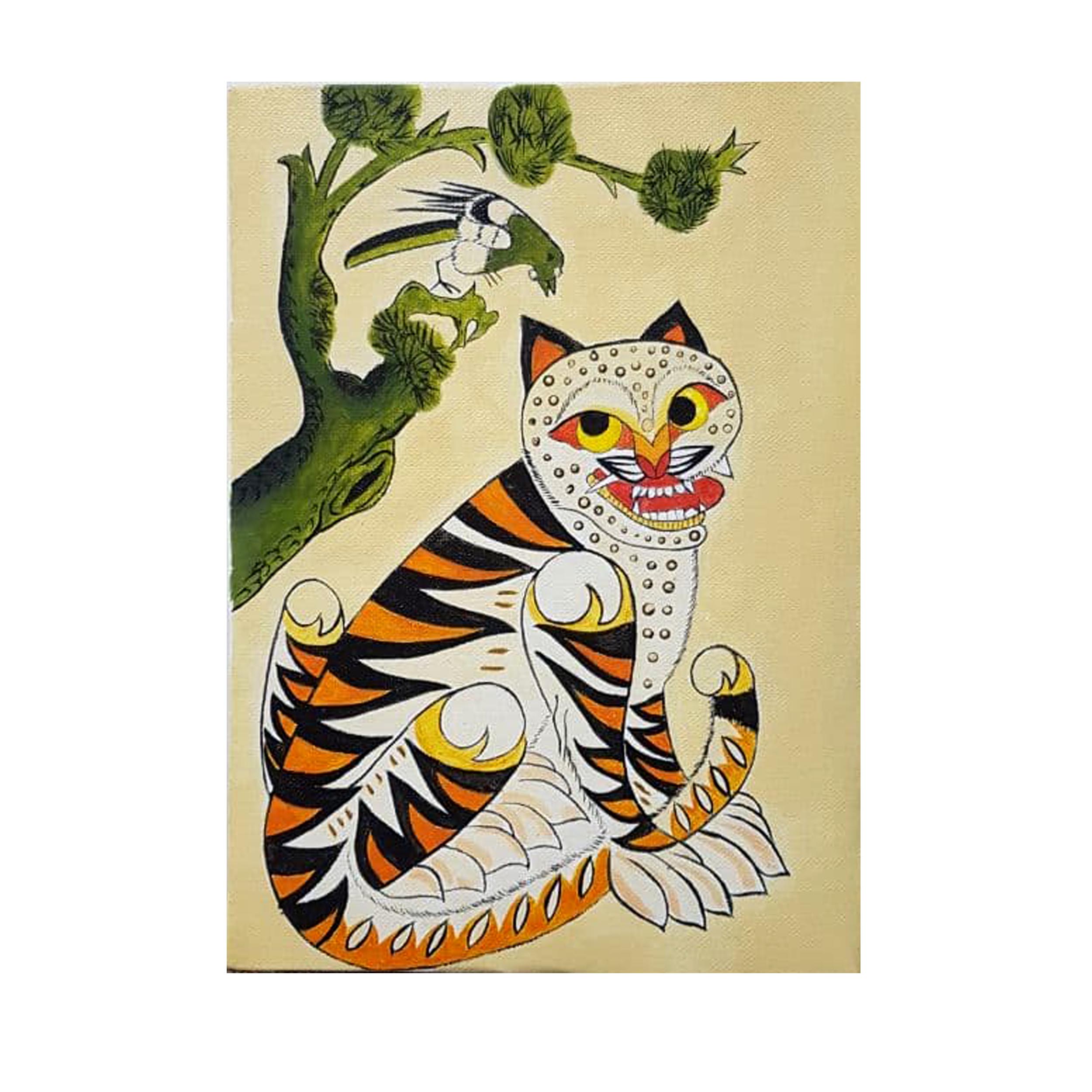 تابلو نقاشی اکریلیک طرح گربه کد135