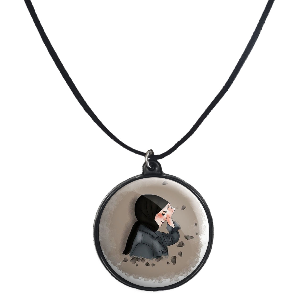 گردنبند پرمانه طرح حجاب کد pmb.24054 مدل دو طرفه