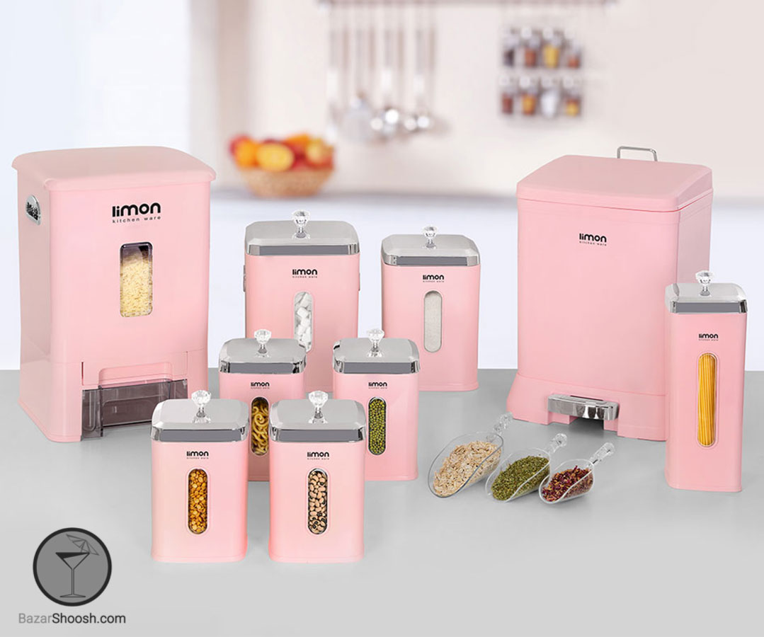 سرویس آشپزخانه 9 پارچه 4 گوش لیمون کد 1962