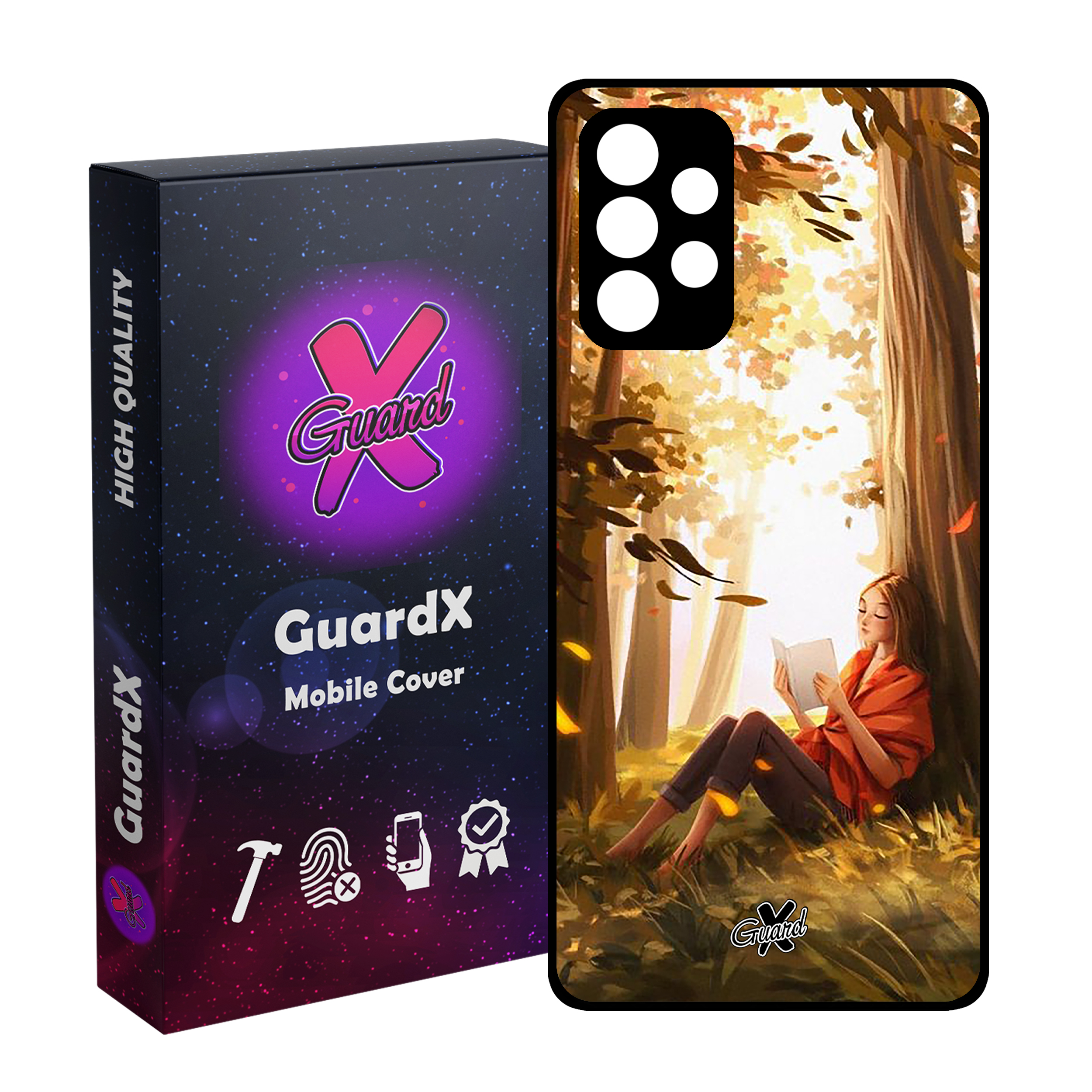 کاور گارد ایکس طرح دختر مدل Glass10276 مناسب برای گوشی موبایل سامسونگ Galaxy A73