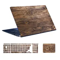 استیکر لپ تاپ توییجین و موییجین طرح WOOD کد 07 مناسب برای لپ تاپ 15.6 اینچی به همراه برچسب حروف فارسی کیبورد 