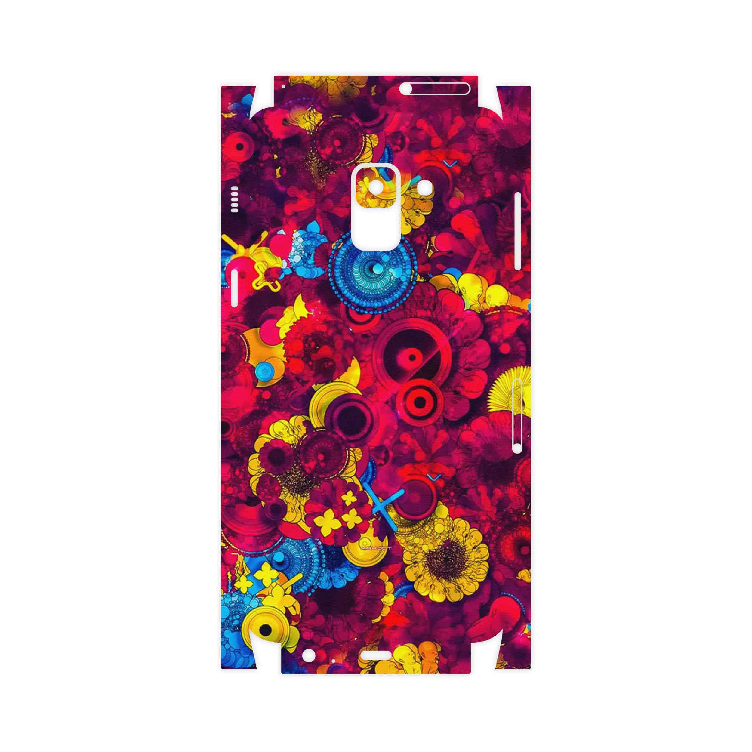 برچسب پوششی ماهوت مدل Vector Flower Garden Digital Art-FullSkin مناسب برای گوشی موبایل سامسونگ Galaxy A8 2018