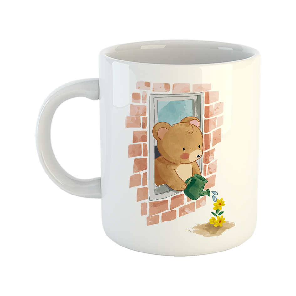 ماگ طرح خرس آبپاشی گل 