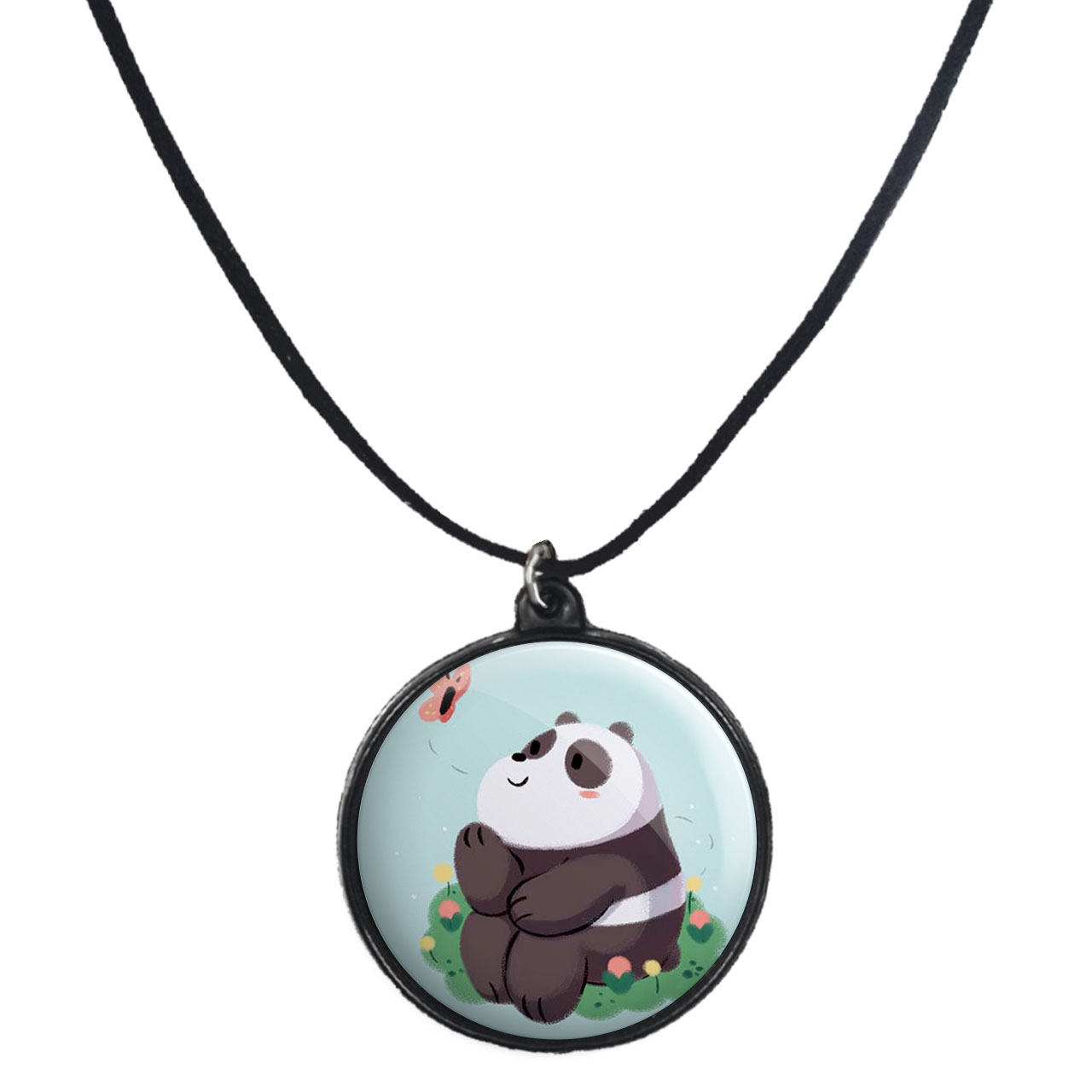 گردنبند پرمانه طرح خرس‌های کله‌فندقی کد pmb.10161 مدل دو طرفه