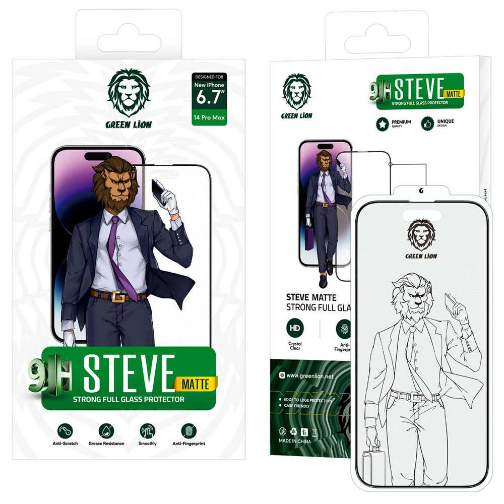 گلس مات ضد اثر انگشت گرین لاین Steve Matte آیفون iPhone 14 Pro