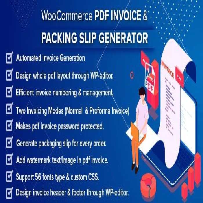 دانلود افزونه WooCommerce PDF Invoice &amp; Packing Slip Generator