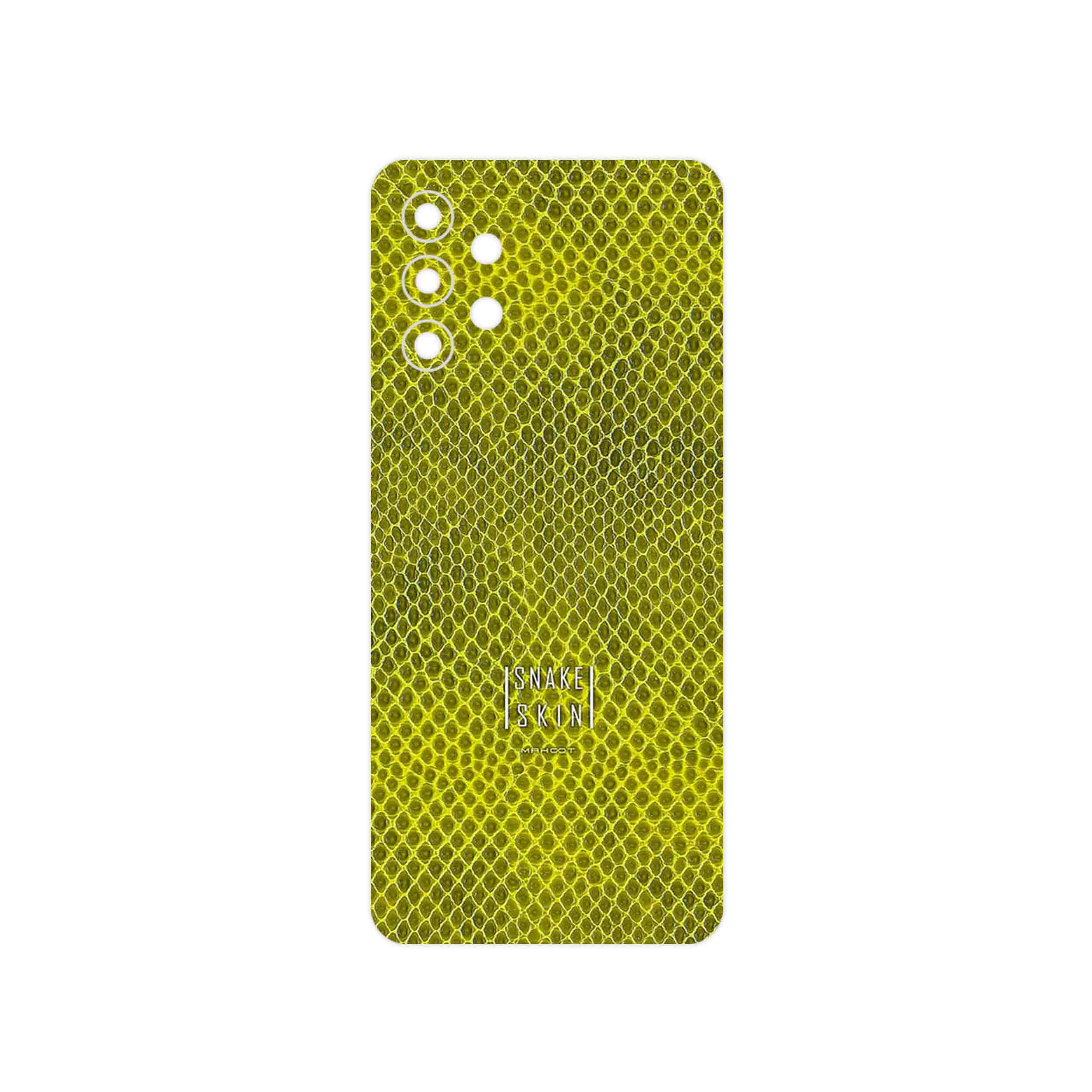 برچسب پوششی ماهوت مدل Yellow Snake Skin مناسب برای گوشی موبایل سامسونگ Galaxy A32