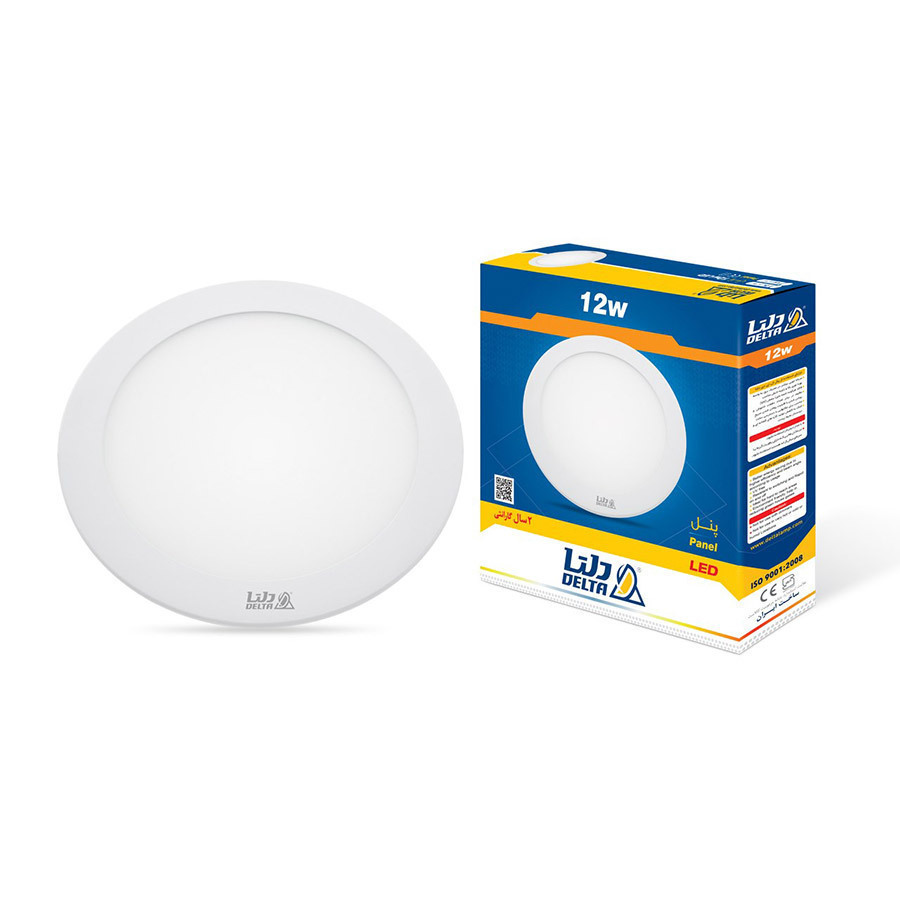 پنل ال ای دی 12 وات مدل دور سرامیک دلتا پایه آداپتور