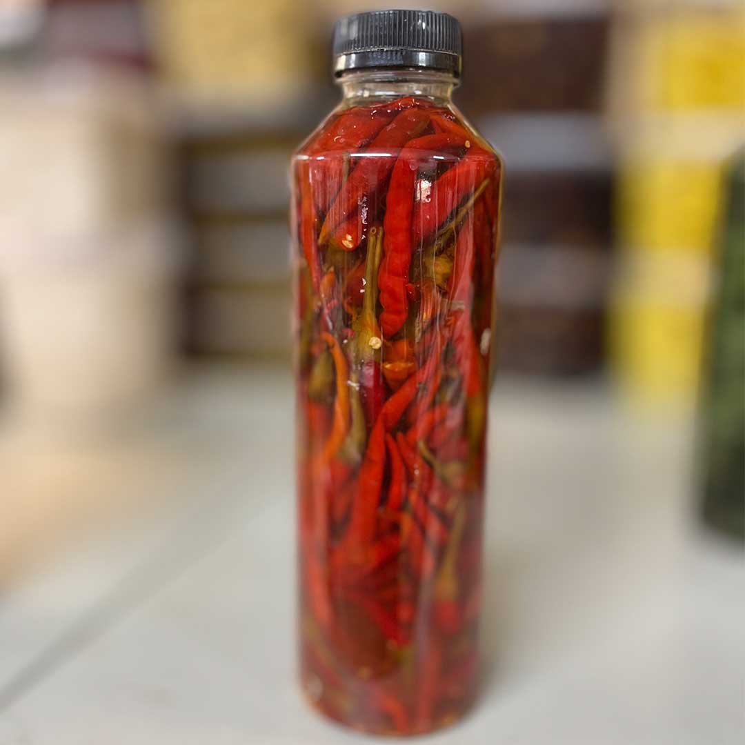 فلفل سوزنی سبز و قرمز بطری