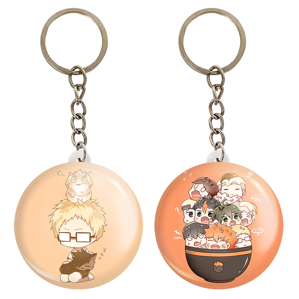 جاکلیدی خندالو مدل تیم کاراسونو و سوکیشیما کئی انیمه هایکیو Haikyu کد 1778417783 مجموعه 2 عددی