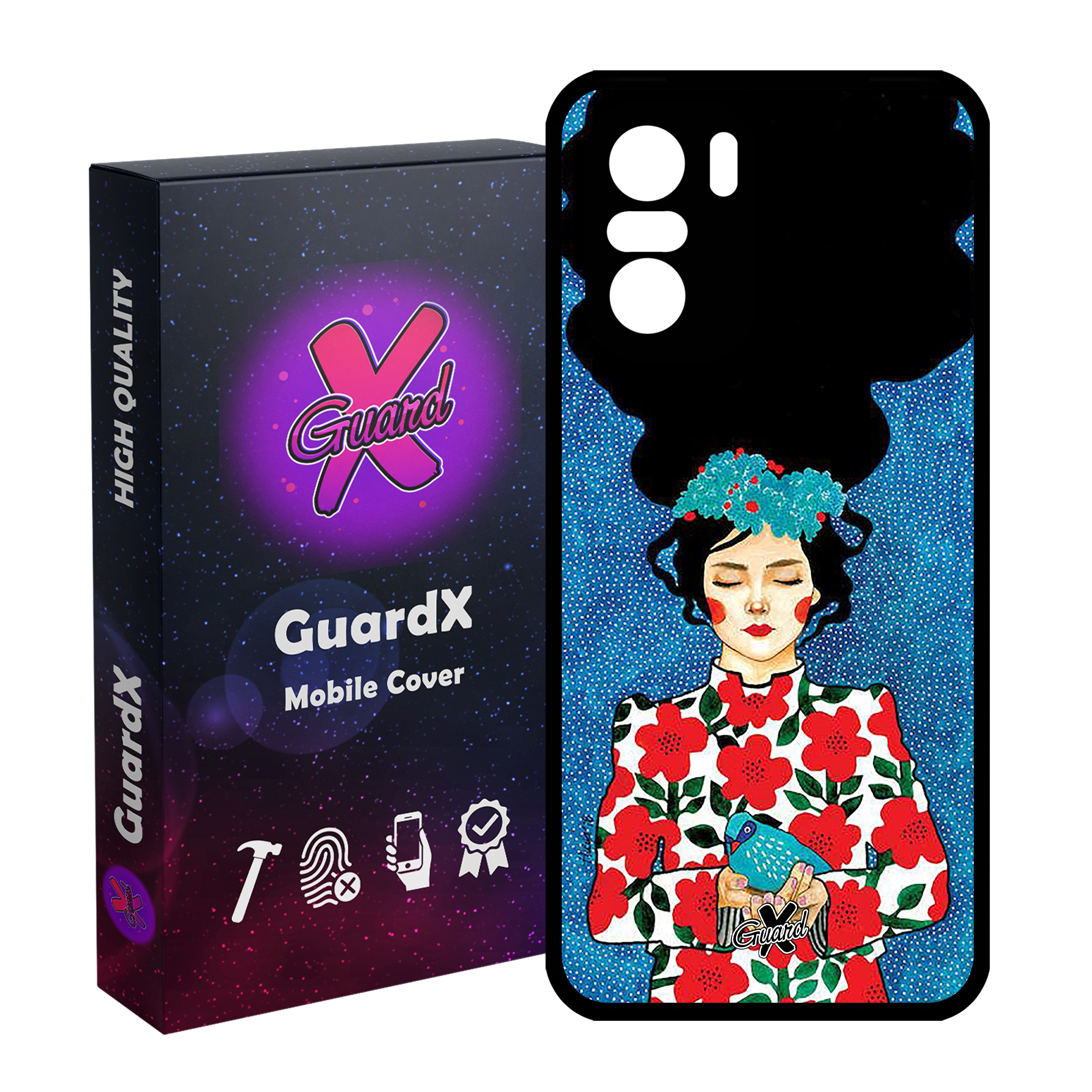 کاور گارد ایکس طرح Girl مدل Glass10137 مناسب برای گوشی موبایل شیائومی Poco F3/MI 11X/MI 11X Pro/Redmi K40/K40 Pro