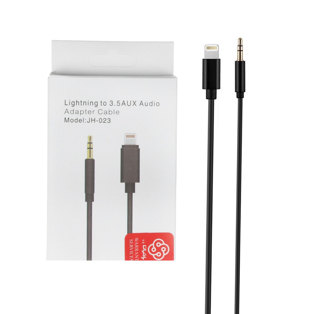 تبدیل AUX TO Lightning مدل JH-023 -سفید(گارانتی پارتیان)