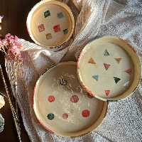 ست سرامیکی طرح اشکال هندسی