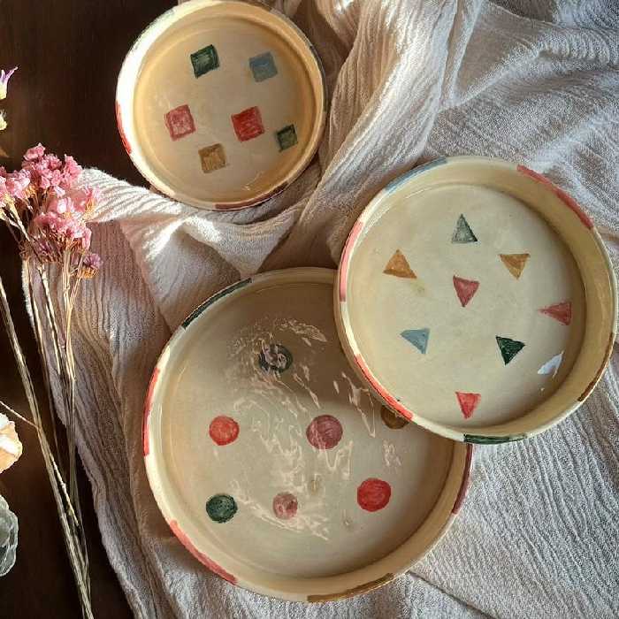 ست سرامیکی طرح اشکال هندسی