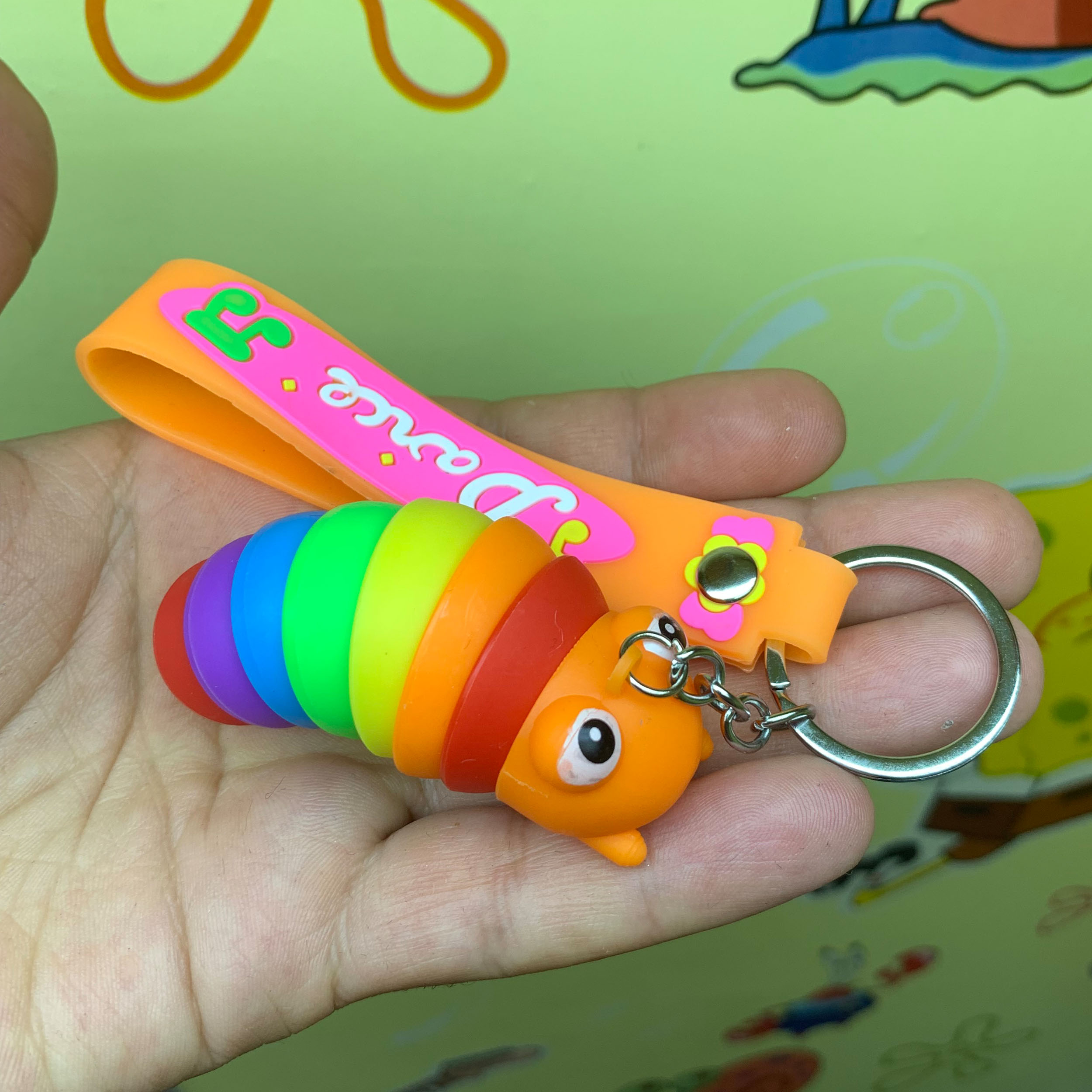 جاکلیدی مدل سیلیکونی طرح کرم شب تاب