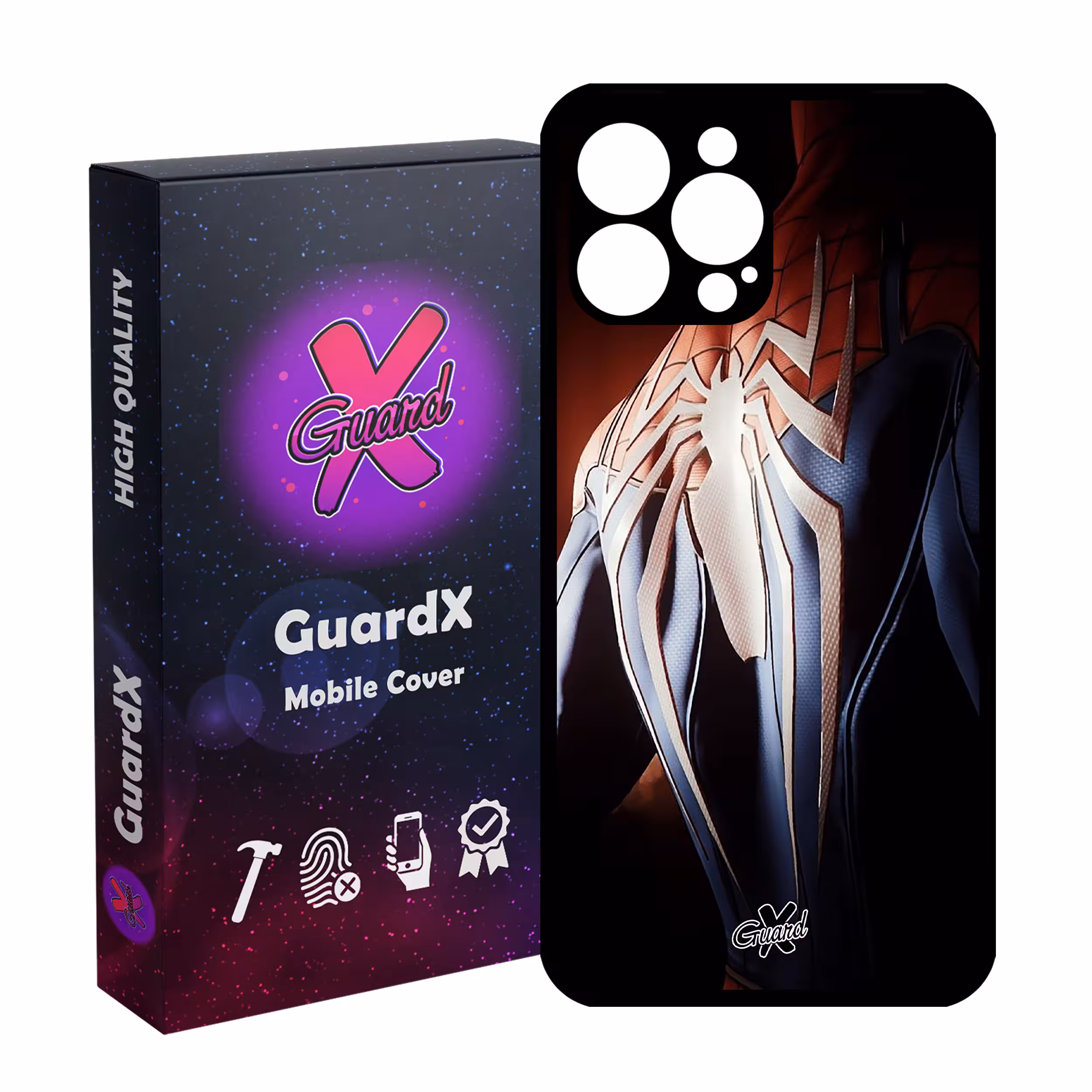 کاور گارد ایکس طرح Spider Man مدل Glass10126 مناسب برای گوشی موبایل اپل iPhone 13 Pro Max
