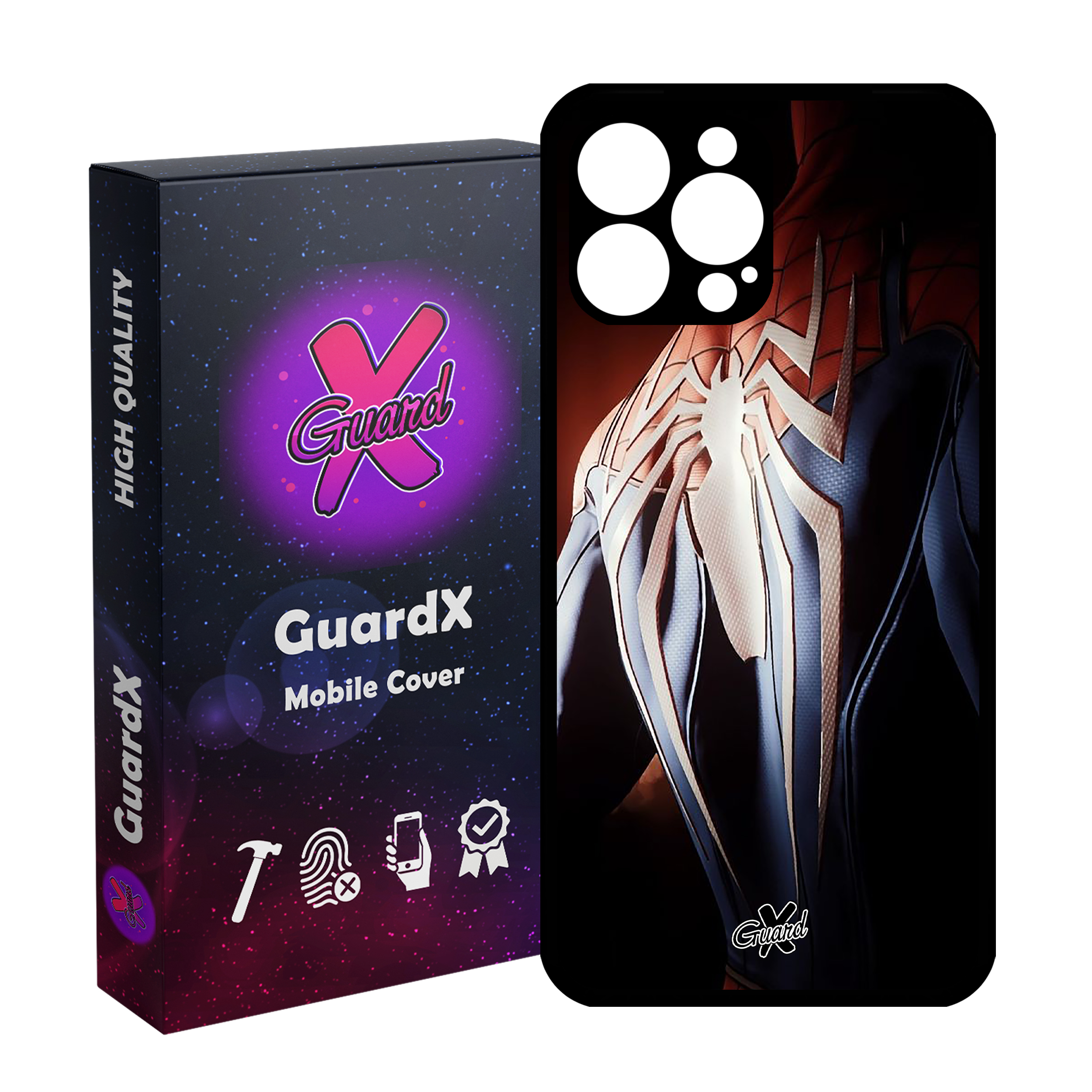 کاور گارد ایکس طرح Spider Man مدل Glass10126 مناسب برای گوشی موبایل اپل iPhone 13 Pro Max