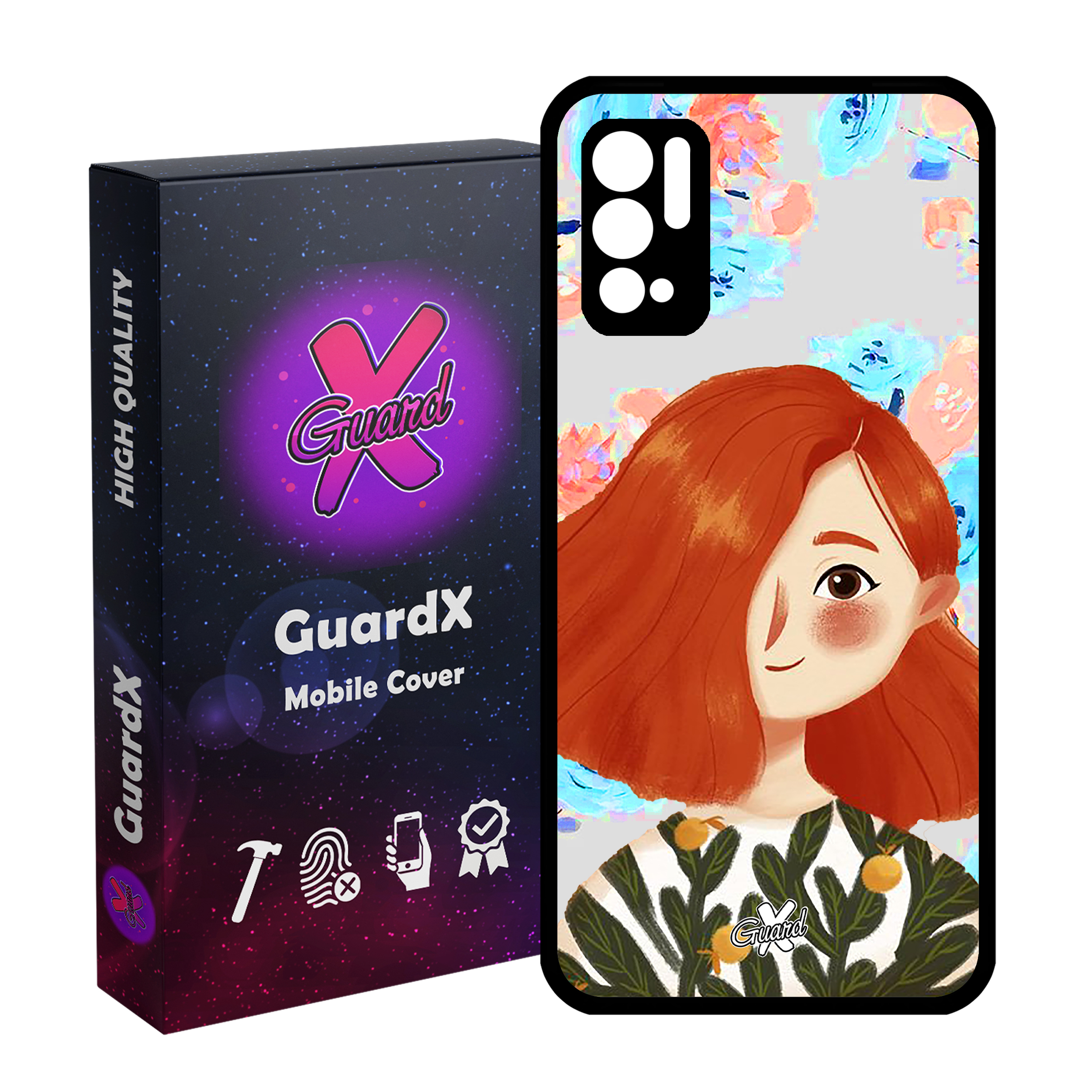 کاور گارد ایکس طرح دختر مدل Glass10324 مناسب برای گوشی موبایل شیائومی Redmi Note 10 5G / Poco M3 Pro