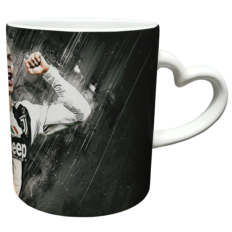 ماگ مدل دسته قلبی طرح رونالدو کد 172